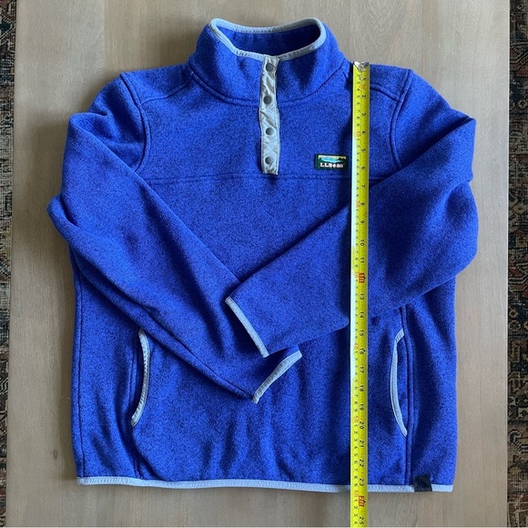Women's L.L.Bean Sweater Fleece Pullover Blue - Picture 8 of 10